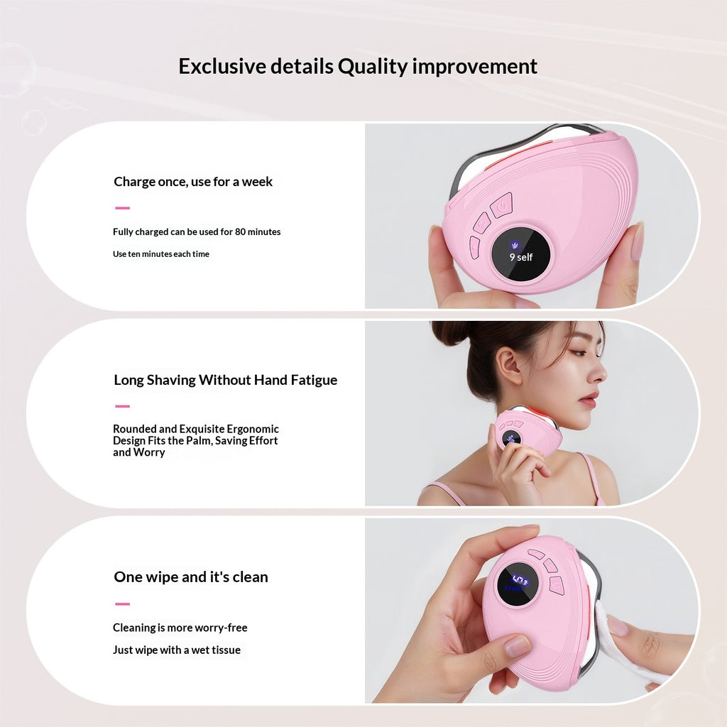 Masseur Gua Sha Électrique LED - Lift & Éclat du Visage