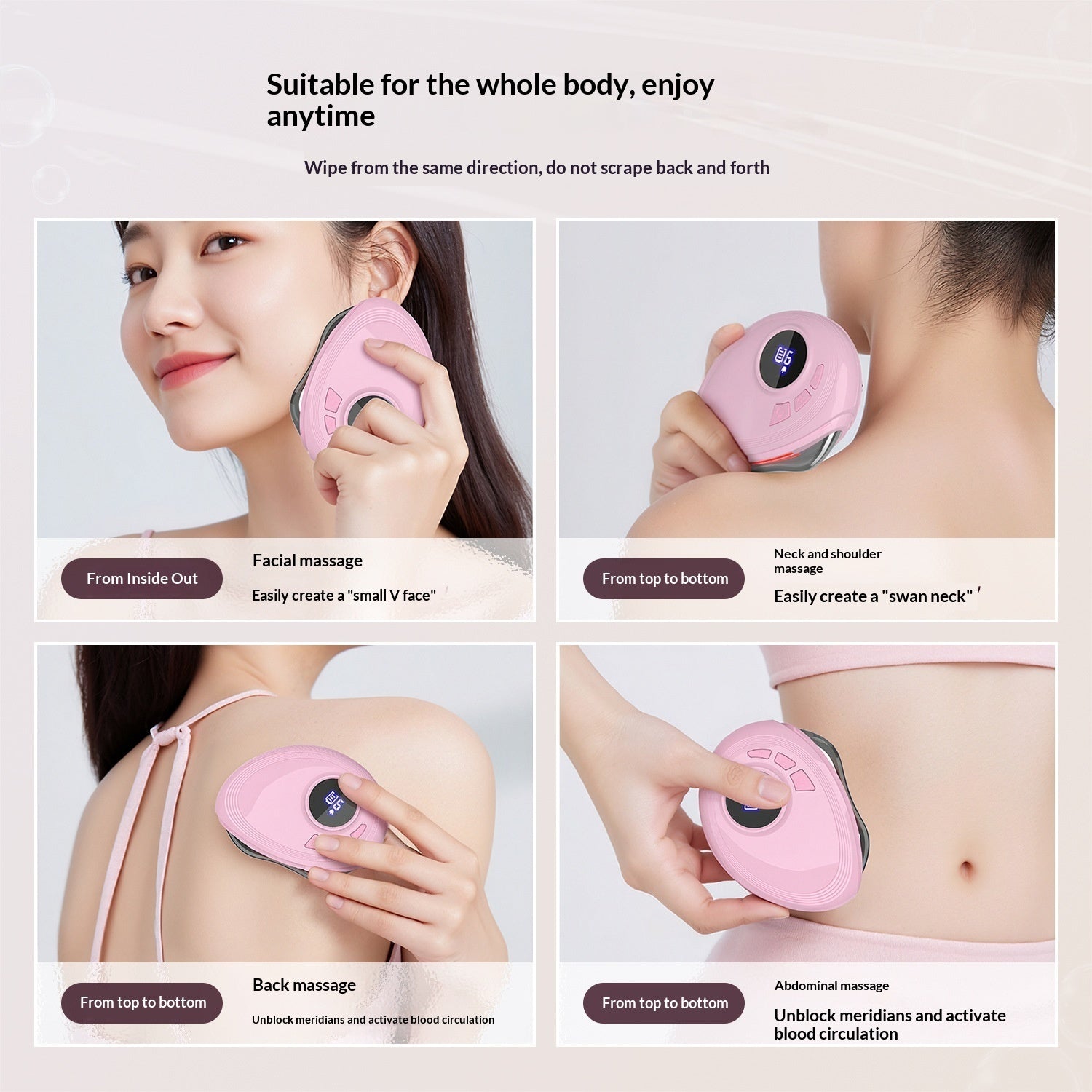 Masseur Gua Sha Électrique LED - Lift & Éclat du Visage
